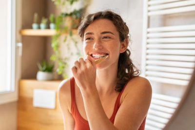 brushing teeth