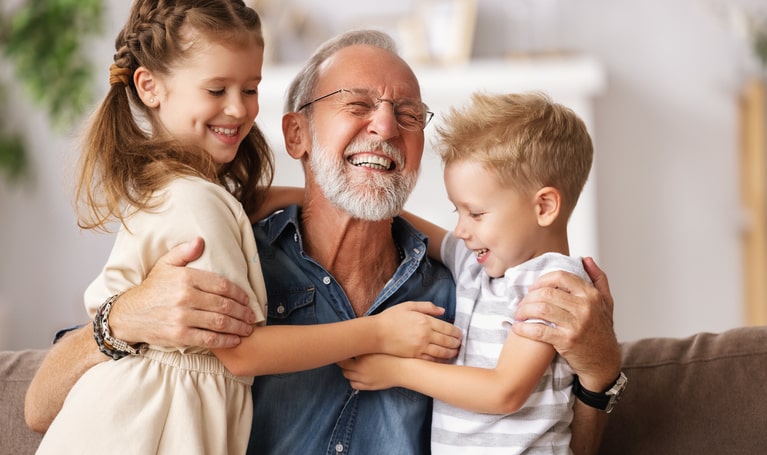 smiling man dental bridges